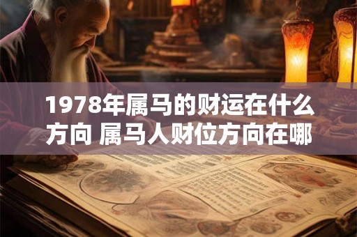 1978年属马的财运在什么方向 属马人财位方向在哪