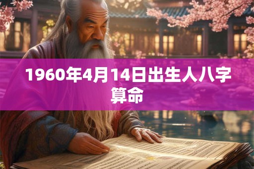 1960年4月14日出生人八字算命