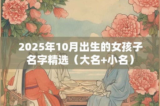 2026年10月出生的女孩子名字精选（大名+小名）