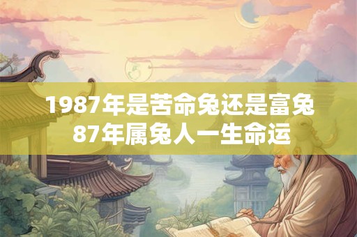 1987年是苦命兔还是富兔 87年属兔人一生命运
