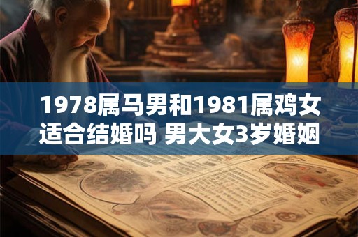 1978属马男和1981属鸡女适合结婚吗 男大女3岁婚姻