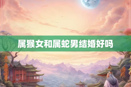 属猴女和属蛇男结婚好吗