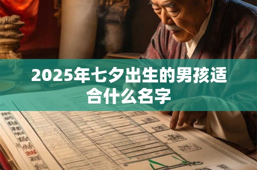 2025年七夕出生的男孩适合什么名字