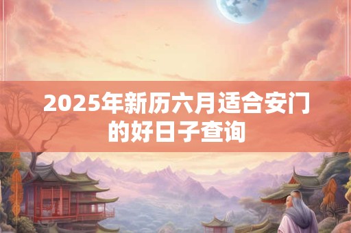 2025年新历六月适合安门的好日子查询