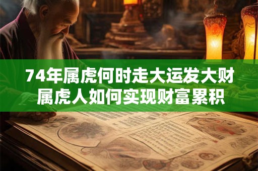 详细阅读:74年属虎何时走大运发大财 属虎人如何实现财富累积 74年属虎何时走大运发大财 属虎人如何实现财富累积