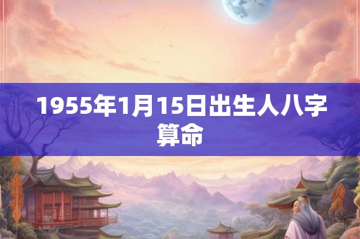 1955年1月15日出生人八字算命