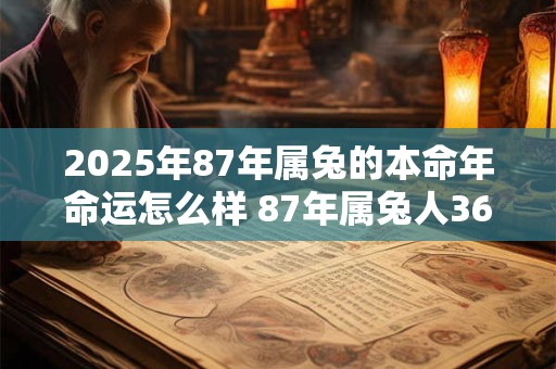 2025年87年属兔的本命年命运怎么样 87年属兔人36岁命运走向