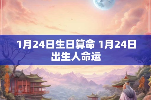 1月24日生日算命 1月24日出生人命运