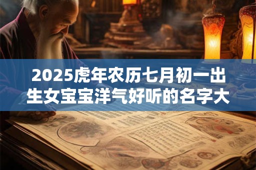 2026虎年农历七月初一出生女宝宝洋气好听的名字大全 2026虎年农历七月初一出生女宝宝洋气好听的名字大全