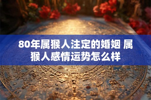 80年属猴人注定的婚姻 属猴人感情运势怎么样