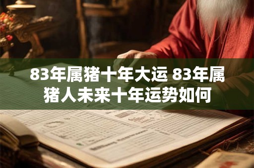 83年属猪十年大运 83年属猪人未来十年运势如何
