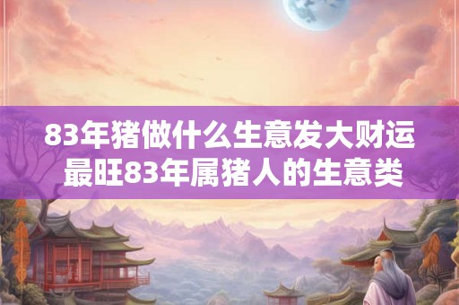83年猪做什么生意发大财运 最旺83年属猪人的生意类型