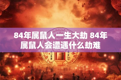 84年属鼠人一生大劫 84年属鼠人会遭遇什么劫难