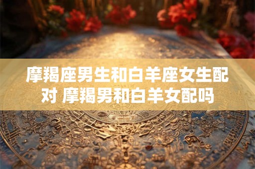 摩羯座男生和白羊座女生配对 摩羯男和白羊女配吗