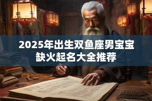 2025年出生双鱼座男宝宝缺火起名大全推荐