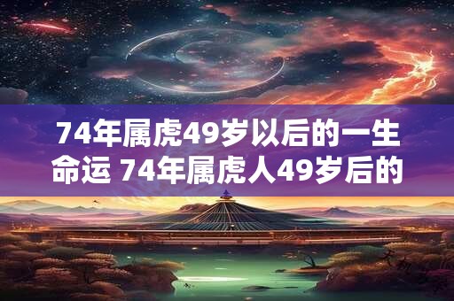 74年属虎49岁以后的一生命运 74年属虎人49岁后的运势如何
