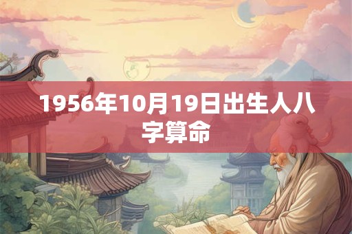 1956年10月19日出生人八字算命