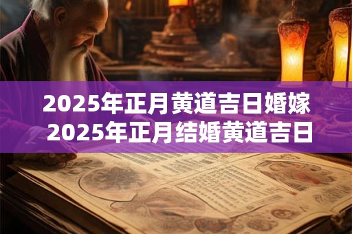 2025年正月黄道吉日婚嫁 2025年正月结婚黄道吉日查询