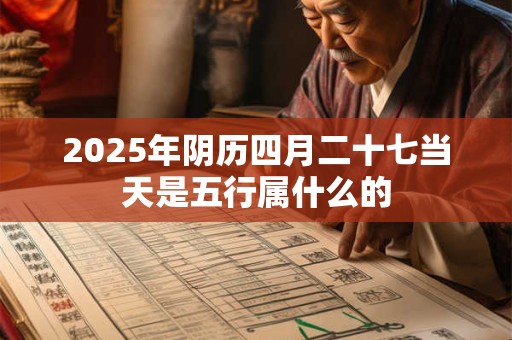 2025年阴历四月二十七当天是五行属什么的