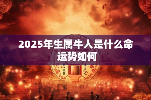2025年生属牛人是什么命 运势如何