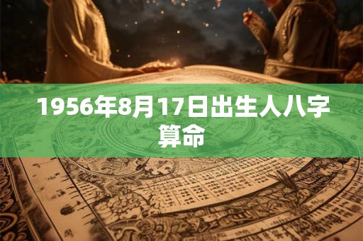 1956年8月17日出生人八字算命