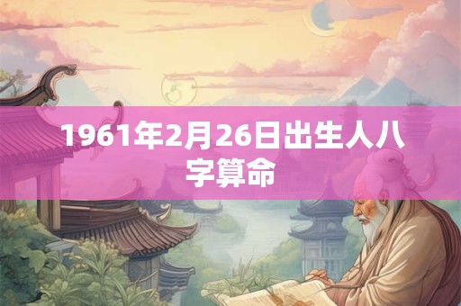 1961年2月26日出生人八字算命