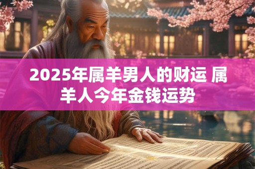 2025年属羊男人的财运 属羊人今年金钱运势
