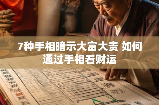 7种手相暗示大富大贵 如何通过手相看财运
