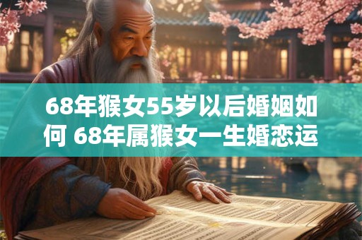 68年猴女55岁以后婚姻如何 68年属猴女一生婚恋运势