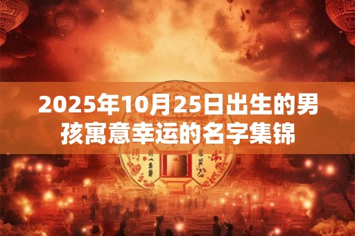 2025年10月25日出生的男孩寓意幸运的名字集锦 2025年10月25日出生的男孩寓意幸运的名字集锦