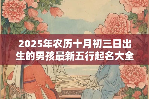 2025年农历十月初三日出生的男孩最新五行起名大全