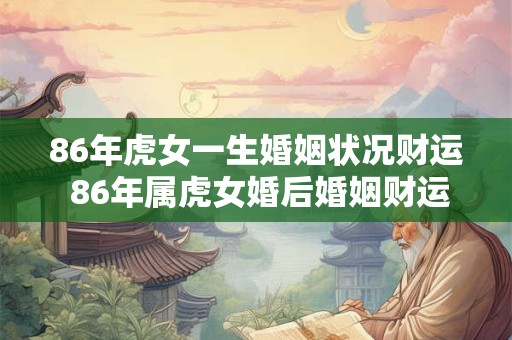 86年虎女一生婚姻状况财运 86年属虎女婚后婚姻财运状况
