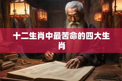 详细阅读:十二生肖中最苦命的四大生肖 十二生肖中最苦命的四大生肖