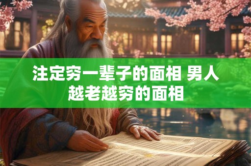 详细阅读:注定穷一辈子的面相 男人越老越穷的面相 注定穷一辈子的面相 男人越老越穷的面相