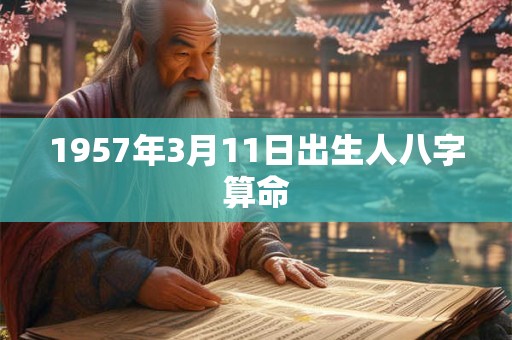 1957年3月11日出生人八字算命
