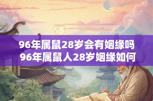 96年属鼠28岁会有姻缘吗 96年属鼠人28岁姻缘如何