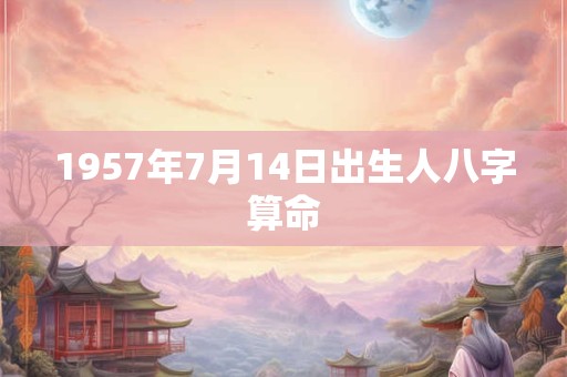 1957年7月14日出生人八字算命