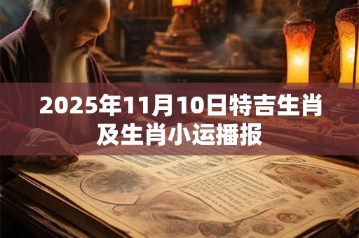 2025年11月10日特吉生肖及生肖小运播报