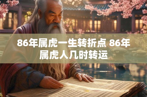 86年属虎一生转折点 86年属虎人几时转运