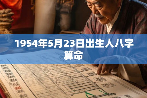 1954年5月23日出生人八字算命