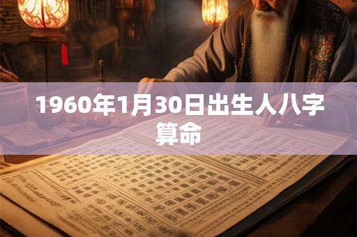1960年1月30日出生人八字算命