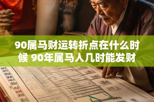 90属马财运转折点在什么时候 90年属马人几时能发财