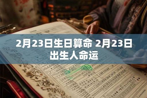 2月23日生日算命 2月23日出生人命运