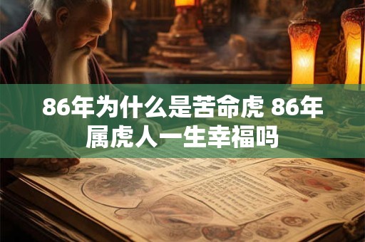 86年为什么是苦命虎 86年属虎人一生幸福吗