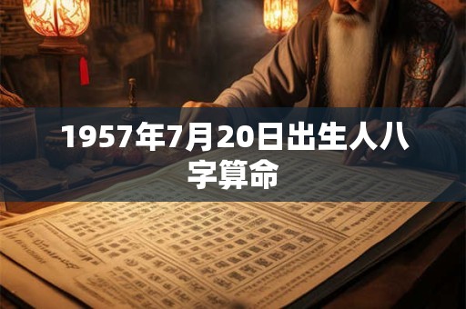 1957年7月20日出生人八字算命