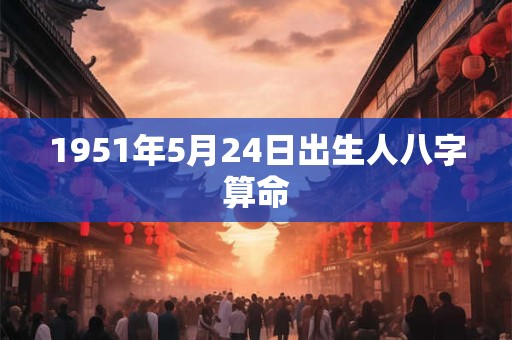 1951年5月24日出生人八字算命