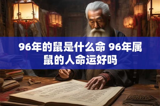 96年的鼠是什么命 96年属鼠的人命运好吗