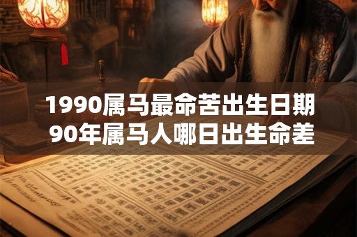 1990属马最命苦出生日期 90年属马人哪日出生命差