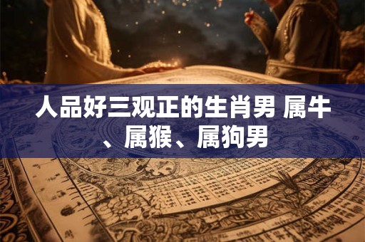 人品好三观正的生肖男 属牛、属猴、属狗男