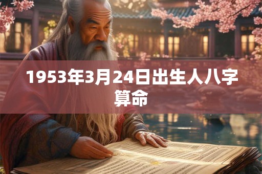 1953年3月24日出生人八字算命